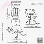 Eldorado (dimensions) fauteuil barbier NELSON Mobilier