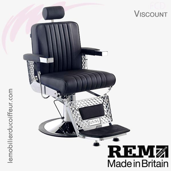 Viscount fauteuil barbier noir REM