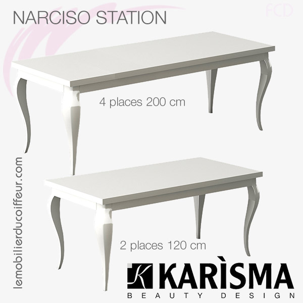 NARCISO STATION (Blanc) | Coiffeuse | Karisma