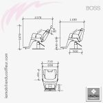 Boss (Dimensions) fauteuil barbier NELSON Mobilier