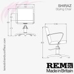 Fauteuil de coupe | Shiraz (Dimensions) REM