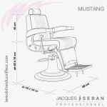 Mustang fauteuil barbier (Dimensions) J.SEBAN