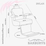 Fauteuil Barbier | DYLAN (Dimensions) | Barburys
