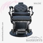 Fauteuil Barbier | MALONE (Noir allongé) | Barburys