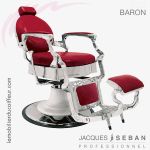 Baron fauteuil barbier rouge J.SEBAN