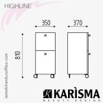 HIGHLINE (Dimensions) | Table de service | Karisma