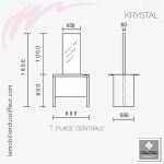 KRYSYAL Centrale 2P (Dimensions) | Coiffeuse | NELSON Mobilier