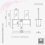 KRYSYAL Centrale 4P (Dimensions) | Coiffeuse | NELSON Mobilier