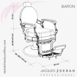 Baron fauteuil barbier (Dimensions) J.SEBAN