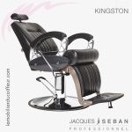 Kingston noir fauteuil barbier déplié J.SEBAN