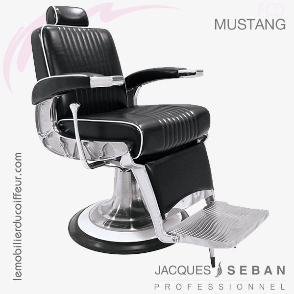 Mustang fauteuil barbier noir J.SEBAN