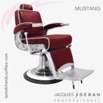 Mustang fauteuil barbier rouge J.SEBAN
