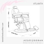 ATLANTA fauteuil barbier (Dimensions) J.SEBAN