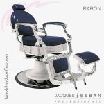 Baron fauteuil barbier bleu J.SEBAN