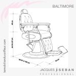 BALTIMORE dimensions fauteuil barbier J.SEBAN
