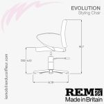 Fauteuil de coupe | Evolution Baltic  (Dimensions) REM