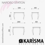 NARCISO STATION (Dimensions) | Coiffeuse | Karisma