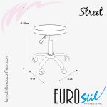 STREET (Dimensions) | Tabouret de coiffeur | EUROSTIL